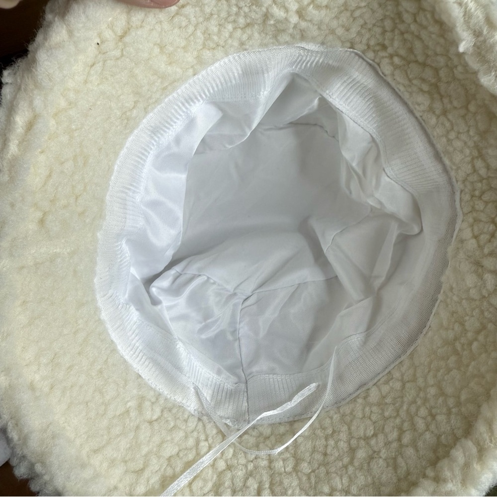 Baileys vintage shearling Sherpa bucket hat cream lining logo - Picture 4 of 11